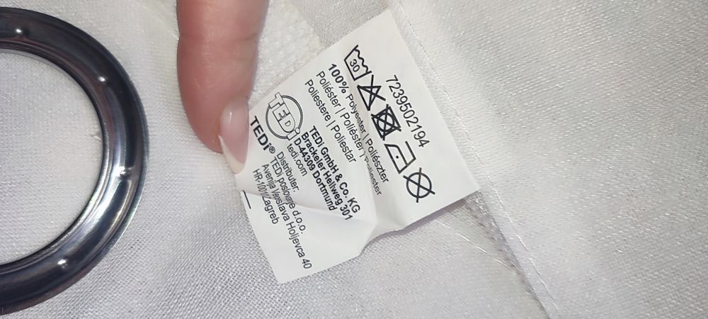 Perdele cu inele alb strălucitor, inserții frunze, doua bucăți