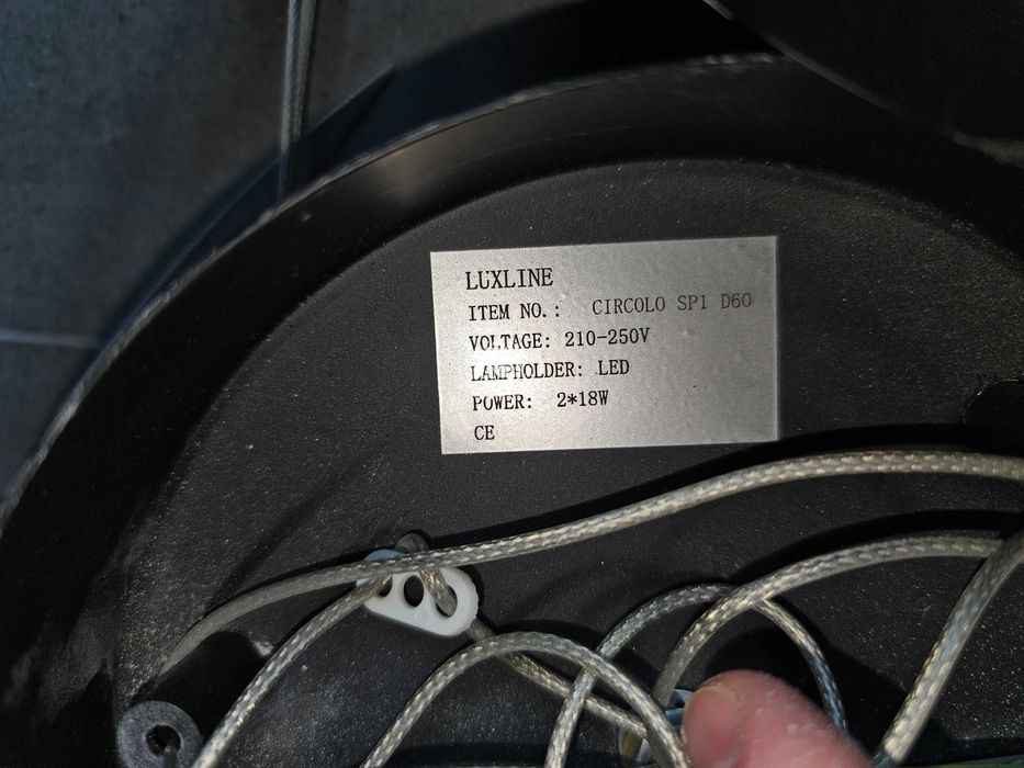 Set 2 buc. corpuri iluminat negre LED circulare