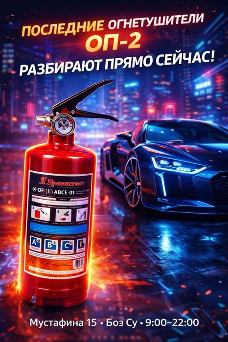 Огнетушитель, огнетушители ОП-2  россия .