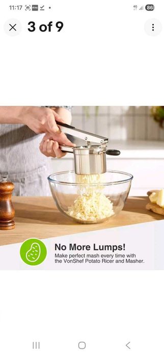 Преса за картофи / Potato Ricer Masher от Неръждаема стомана вносна