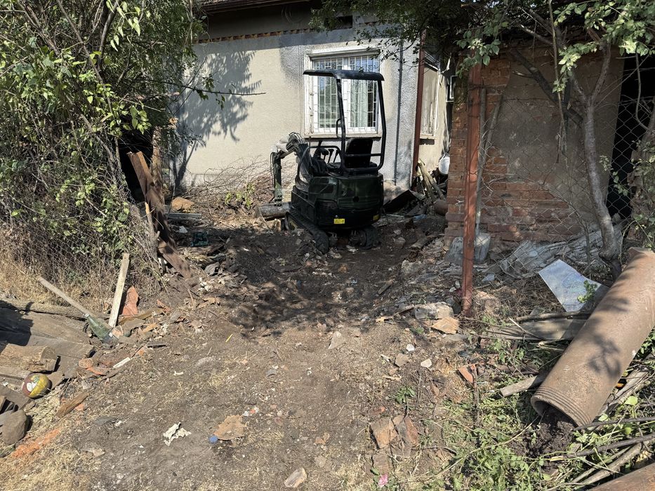 Услуги с мини багер и самосвал