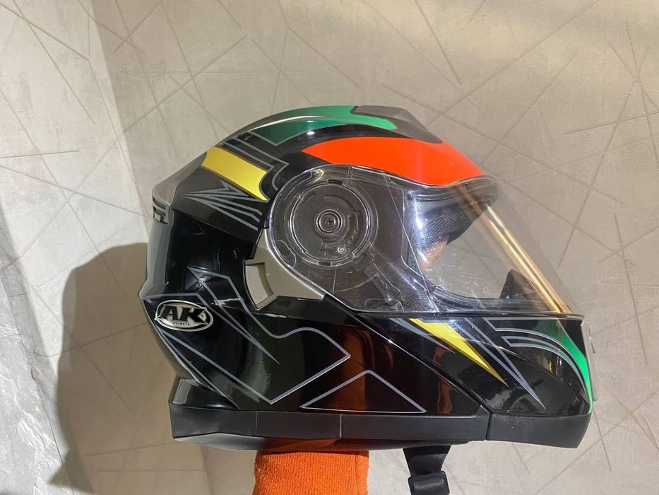 Мотошлем AK F69-1 с Bluetooth гарнитурой — отличный звук, яркий дизайн