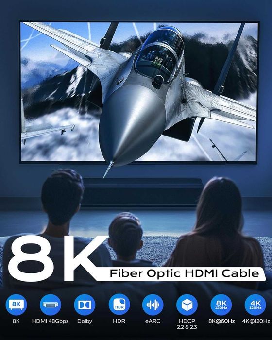 Оптичен HDMI кабел с дължина 65 фута/20 метра