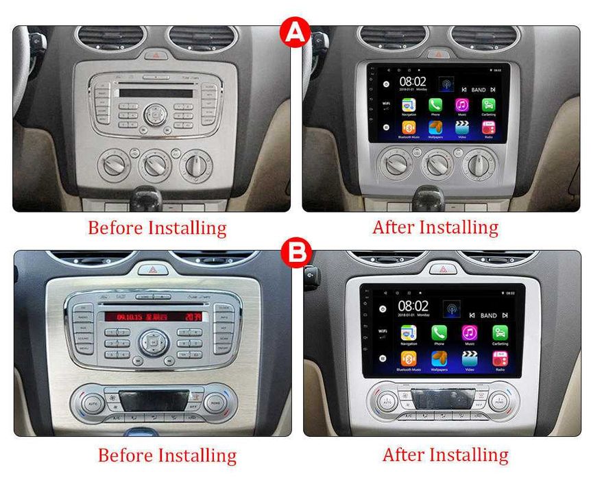 Мултимедия Двоен дин Навигация за Ford Focus 2 Форд Фокус Android DIN ...