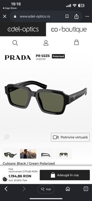 Ochelari de soare Prada PR03ZS ca noi originali barbati