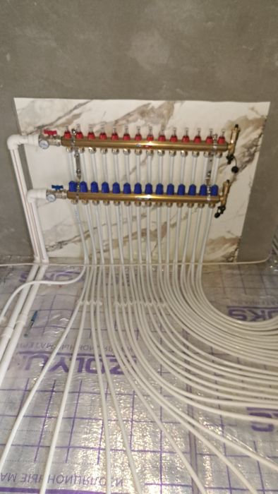 Установка Солночный панель + сантехника