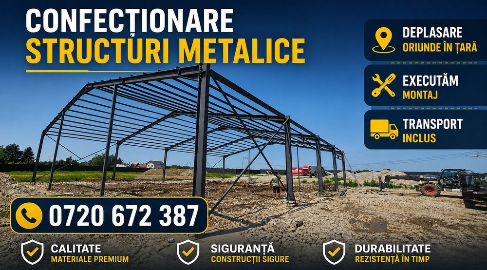 Hale metalice cu panouri sandviș profile noi și super preturi