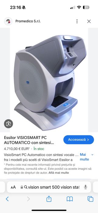 Aparat optica medicala Essilor Visiosmart 500 Vision Station