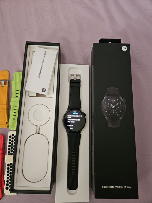Xiaomi Watch S1 Pro – Без забележки, пълен комплект + 4 допълнителни каишки