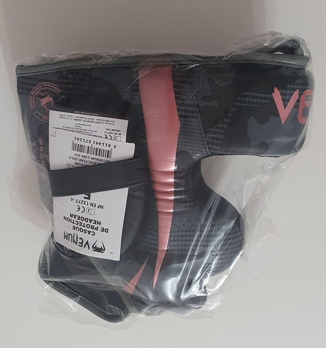 Casca de box Venum Elite - Black/Pink Gold