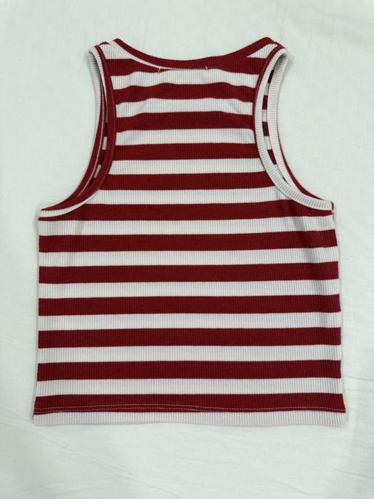 Красно белый полосатый топ