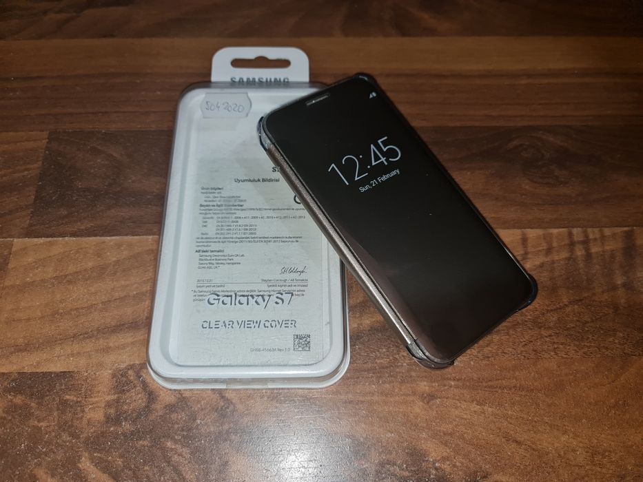 Husa flip smart activa originala Samsung Clear View Cover S7 G930