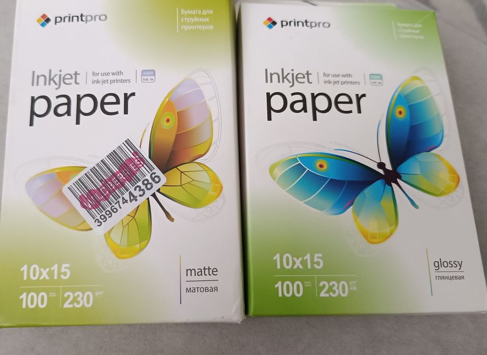 Фотобумага глянцевая и матовая для струйных