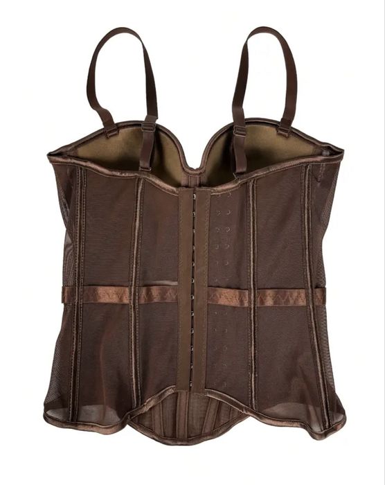 Корсет тъмно кафяв