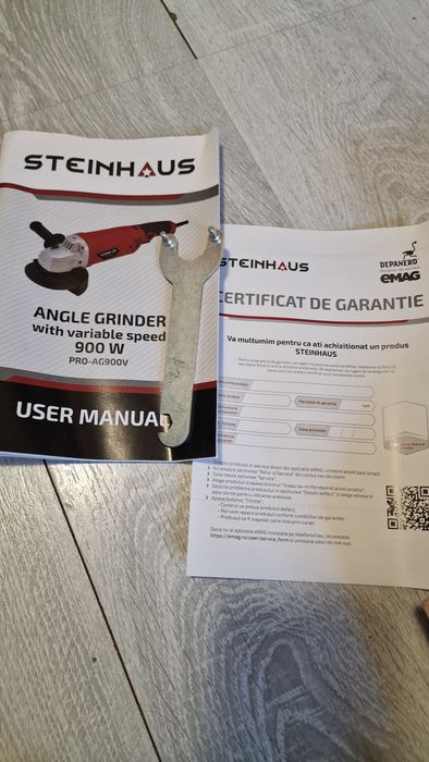 Ъглошлайф Steinhaus Pro-AG900V до 125мм