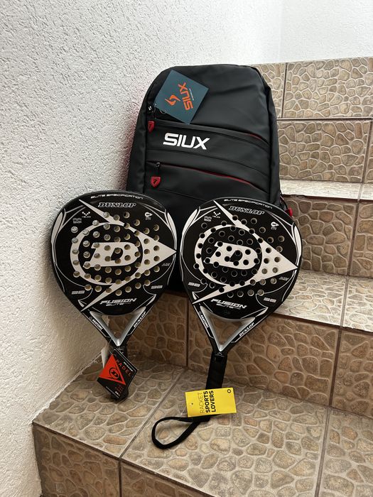 Paleta padel Dunlop Fusion Elite Pro (Nouă/Demo) și Ghiozdan Siux NOU cu eticheta