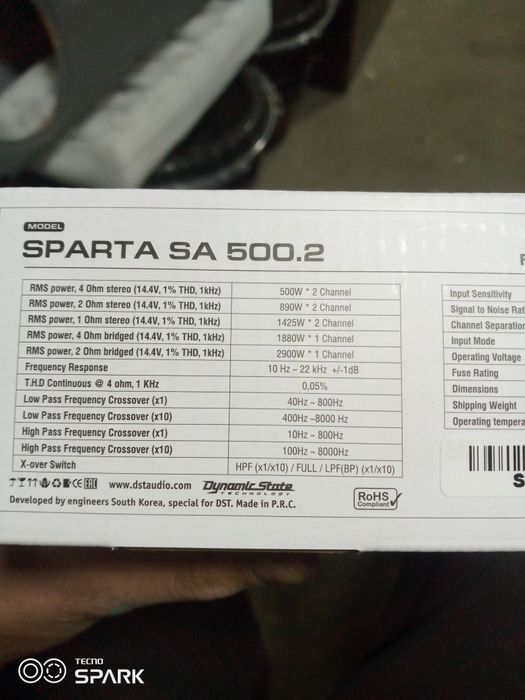 Dst Sparta 2.500 spartovni usilitell