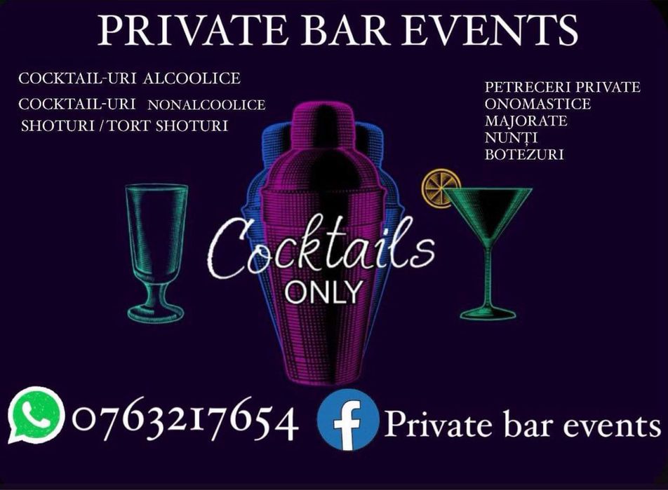 Bar mobil barmani evenimente nunta botez cununie majorat petreceri