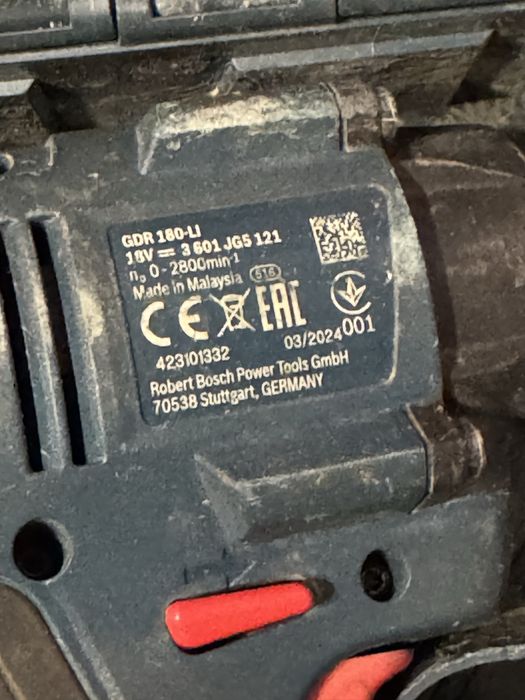 Акумулаторен гайковерт BOSCH GDR 180-LI 2 x 2,0 Ah