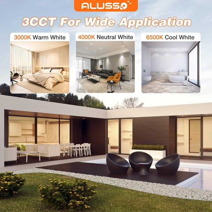 Bec Incastrat Spot LED ALUSSO,15W cu reglaj,175mm,pachet 6 buc,clasaF