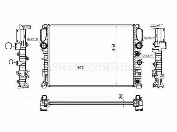 Радиатор Двигателя Mercedes-benz E-class