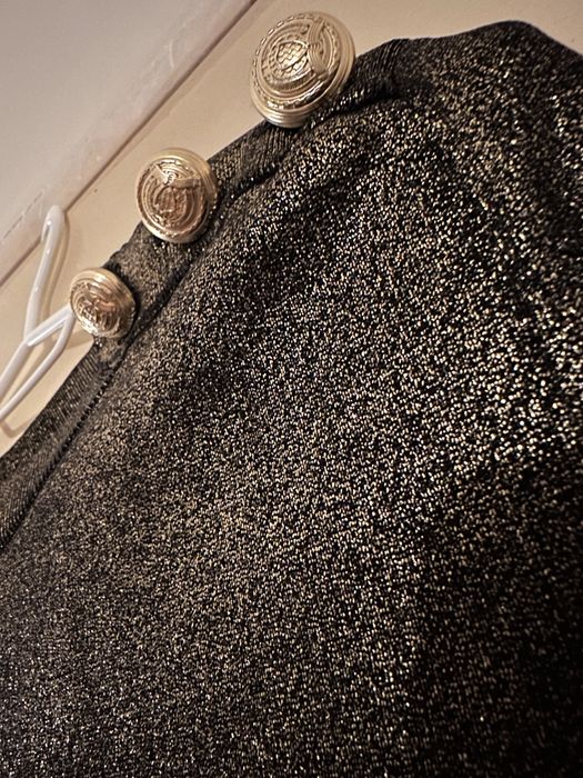 BАLMAIN X HM блуза в златен меланж с подплънки