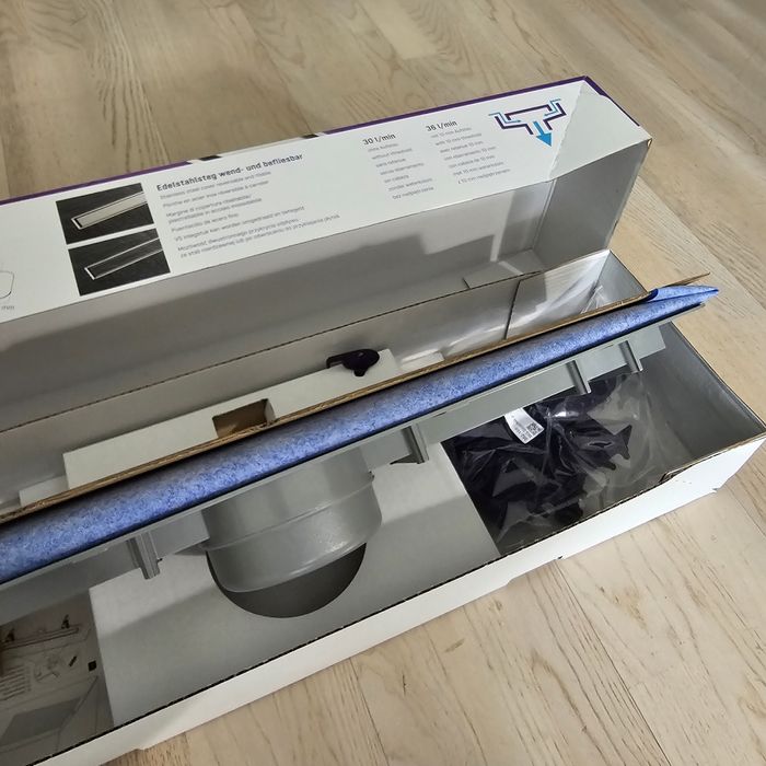 Set complet rigola dus 65cm Kessel cu sita par si clapeta multisttop