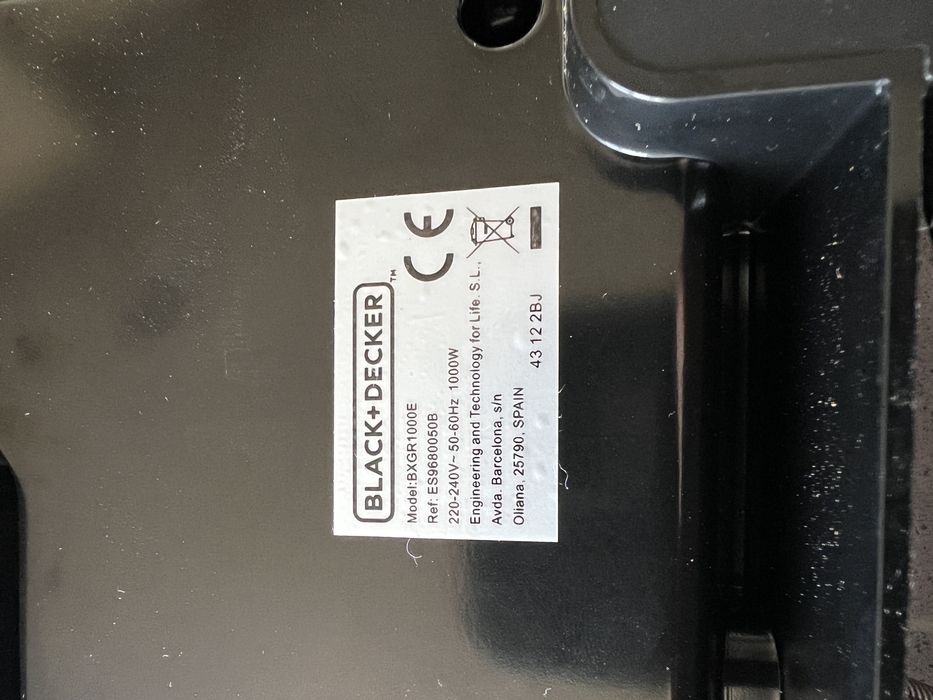 Грил тостер BLACK&DECKER BXGR1000E 1000 W