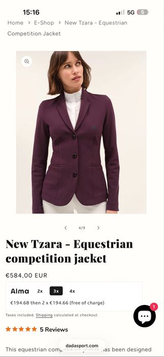 Марково сако ново-НЕ е носено закупено от бутик  за 584€