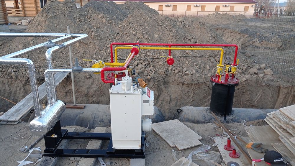 Установка газгольдеров