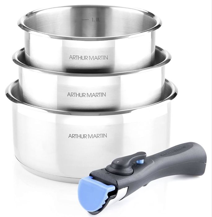 Set de 4 vase din aluminiu forjat ARTHUR MARTIN