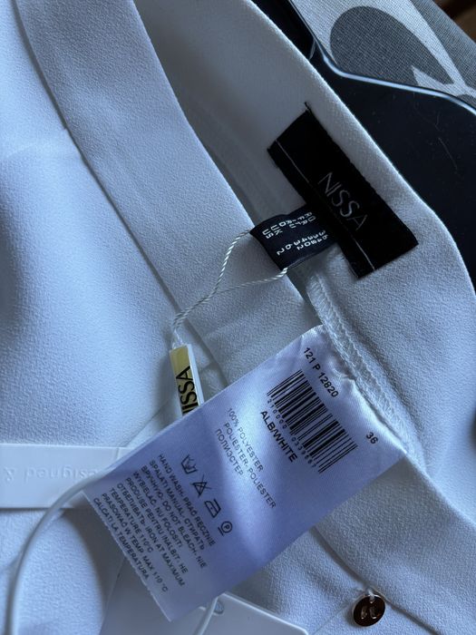 Pantaloni Nissa albi eleganți, noi cu etichetă, mărimea 36