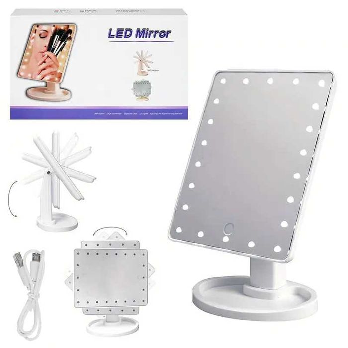 Настолно огледало с LED осветление