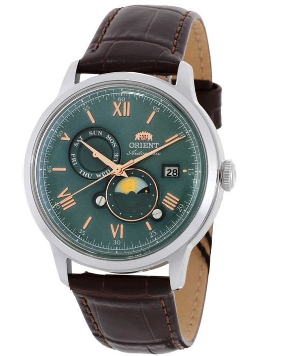 Автоматичен часовник - Orient Bambino, Version 9 - Sun & Moon