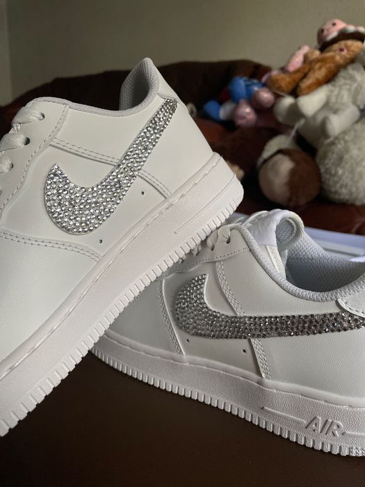 Nike Air Force 1 - white + rhinestones