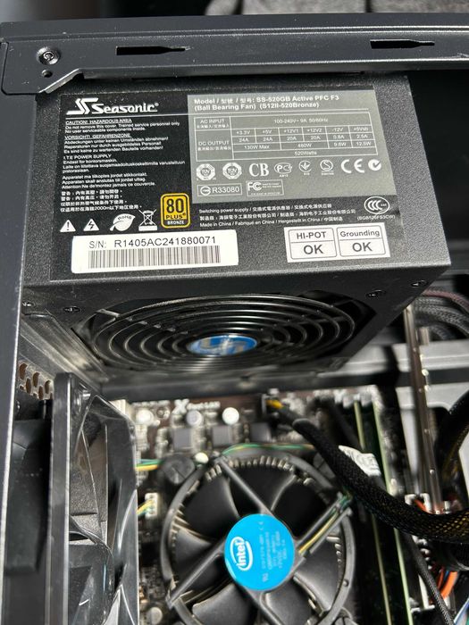 Компютър i7-4770k 16GB Ram, RX560 4GB, SS 520W, H81M-VG4 Може на части