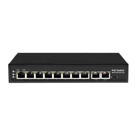 POE SWITCH POE 8+2 UP Link Kamera uchun