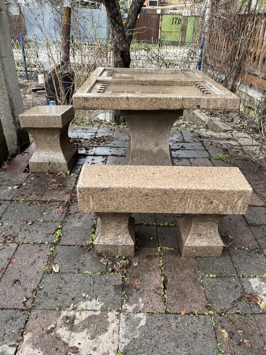 Нарды  из гранита (стол+стулья)