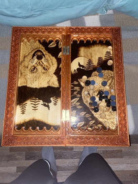 Нарды-шашки из дерева