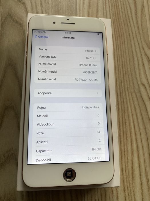 iPhone 8 PLUS , Liber Retea