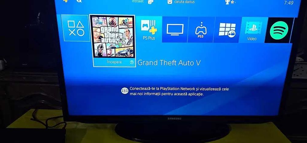 playstation 4 joc gta 5 televizor smart Samsung 80cm pachet