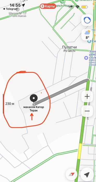 Ер майдони сотилади жами 1.8 гектар, 1 сотиғи 3000$дан, кадастр бор!