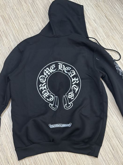 Черный зип худи хром хартс