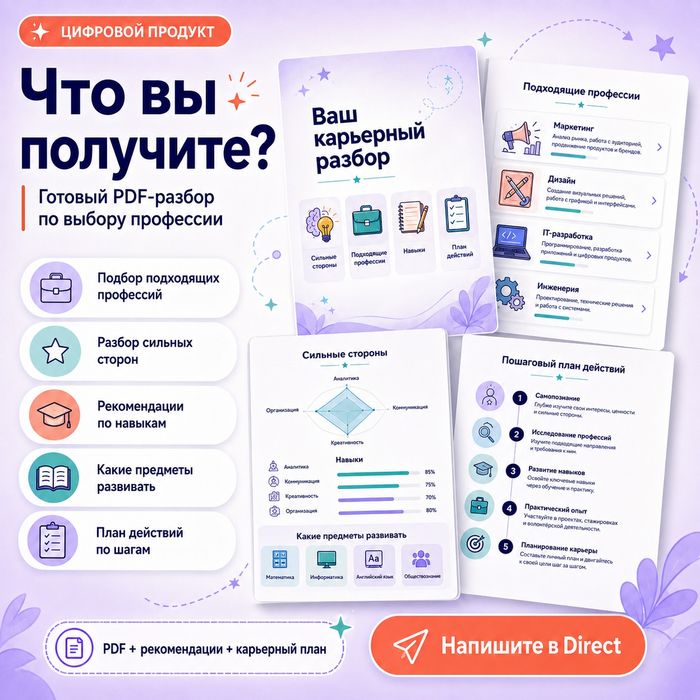 Какую профессию выбрать — персональный разбор