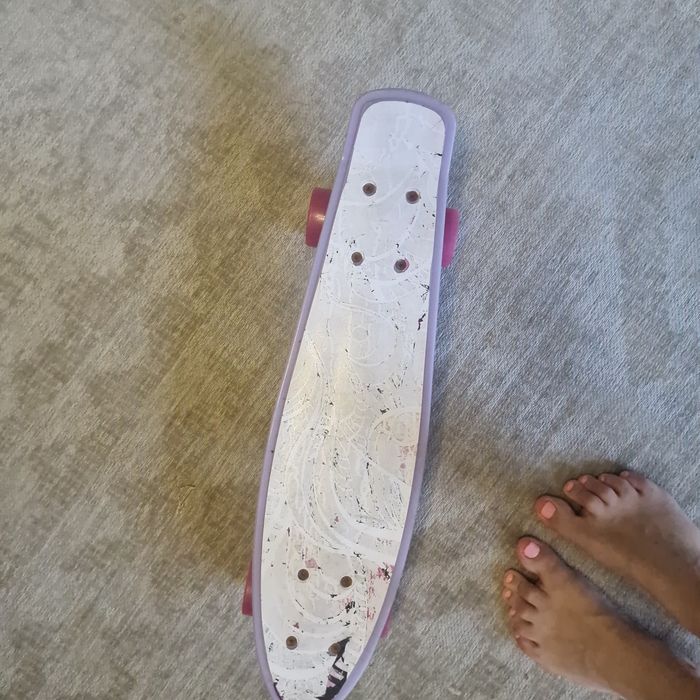 Penny board roz cu roți luminoase – pentru copii/adolescenți