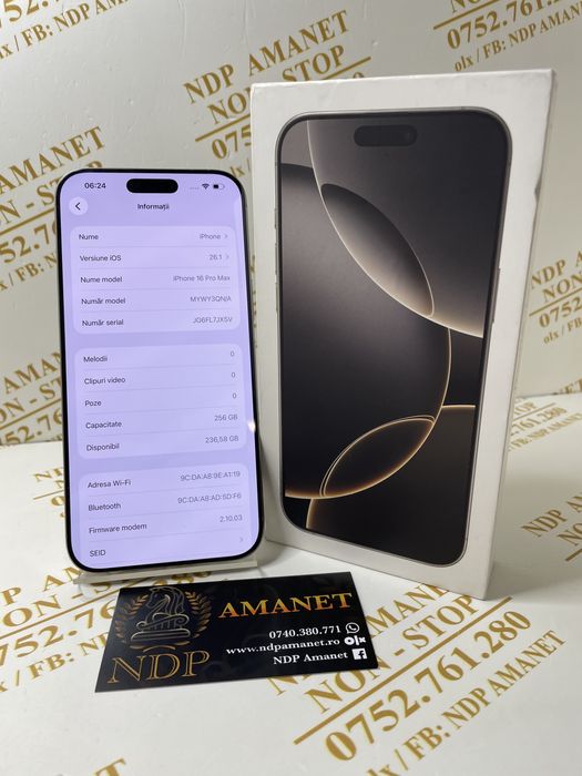 NDP Amanet Braila Iphone 16 Pro Max 256gb (45662)