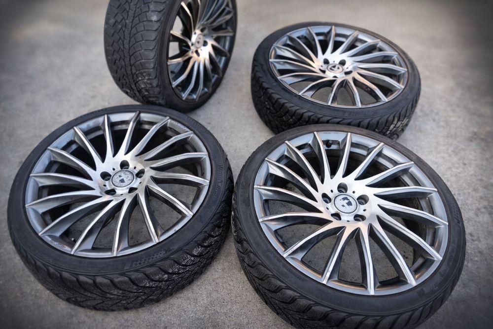 Jante aliaj 19” Tomason + anvelope + distanțiere – stare foarte bună