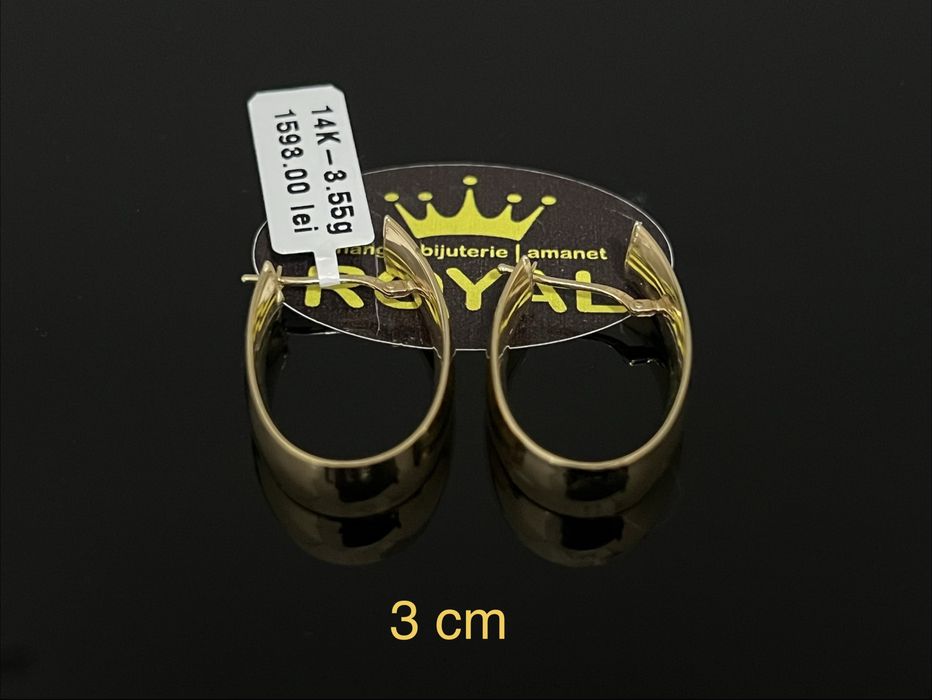Bijuteria Royal CB: Cercei dama aur 14k 3,55gr