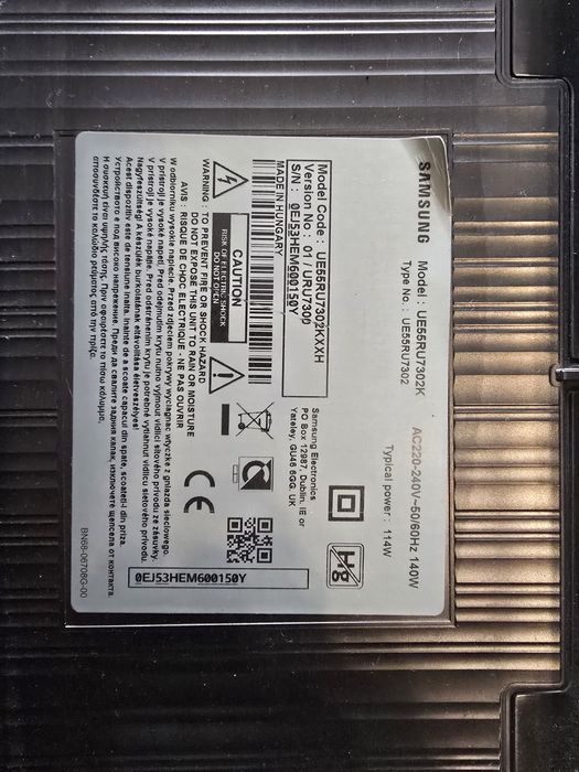Placa de baza si sursa de alimentare Tv Smart Samsung  UE55RU7302K