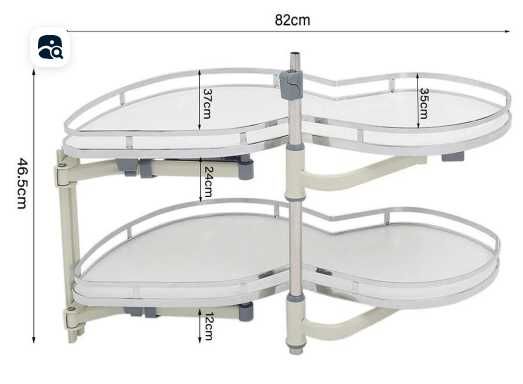 Полка угловая выдвижная для кухни